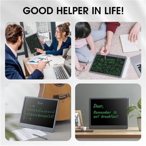 LCD Writing Tablet 15 Inch, Erasable Electronic Writing Pad, Large Doodle Board - Picture 5 of 6